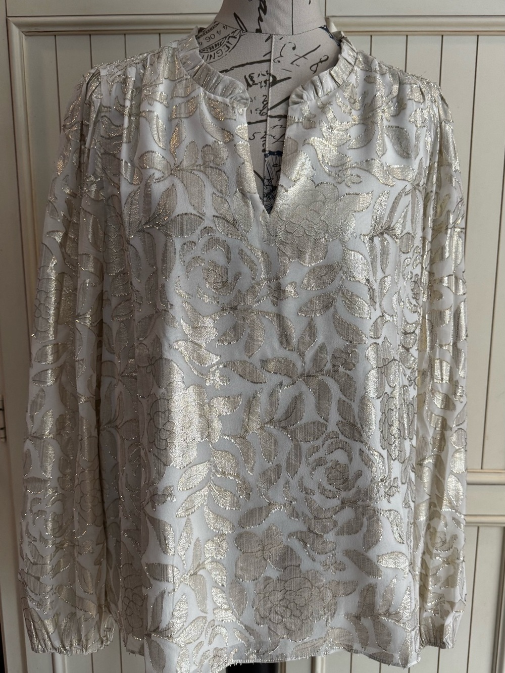 Lilly Pulitzer Giana Silk Top, Size Large